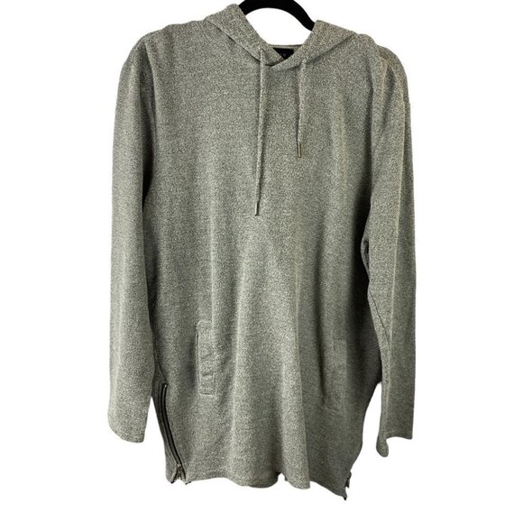 Pacsun Cotton Blend Lounge Comfy Side Zipper Long Sleeve Hoodie Large Grey - Picture 1 of 8